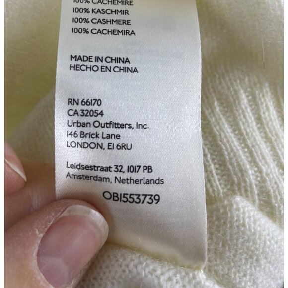 Free People Women's Medium Aubrey 100% Cashmere Boxy Ribbed Turtleneck Sweater - Picture 10 of 10